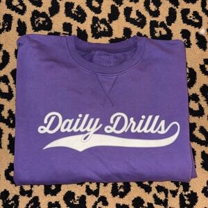 Daily Drills Varsity Crewneck in Purple